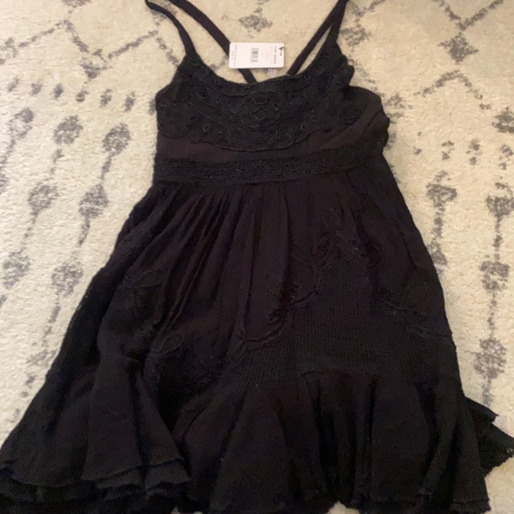 Black free people embroidered dress